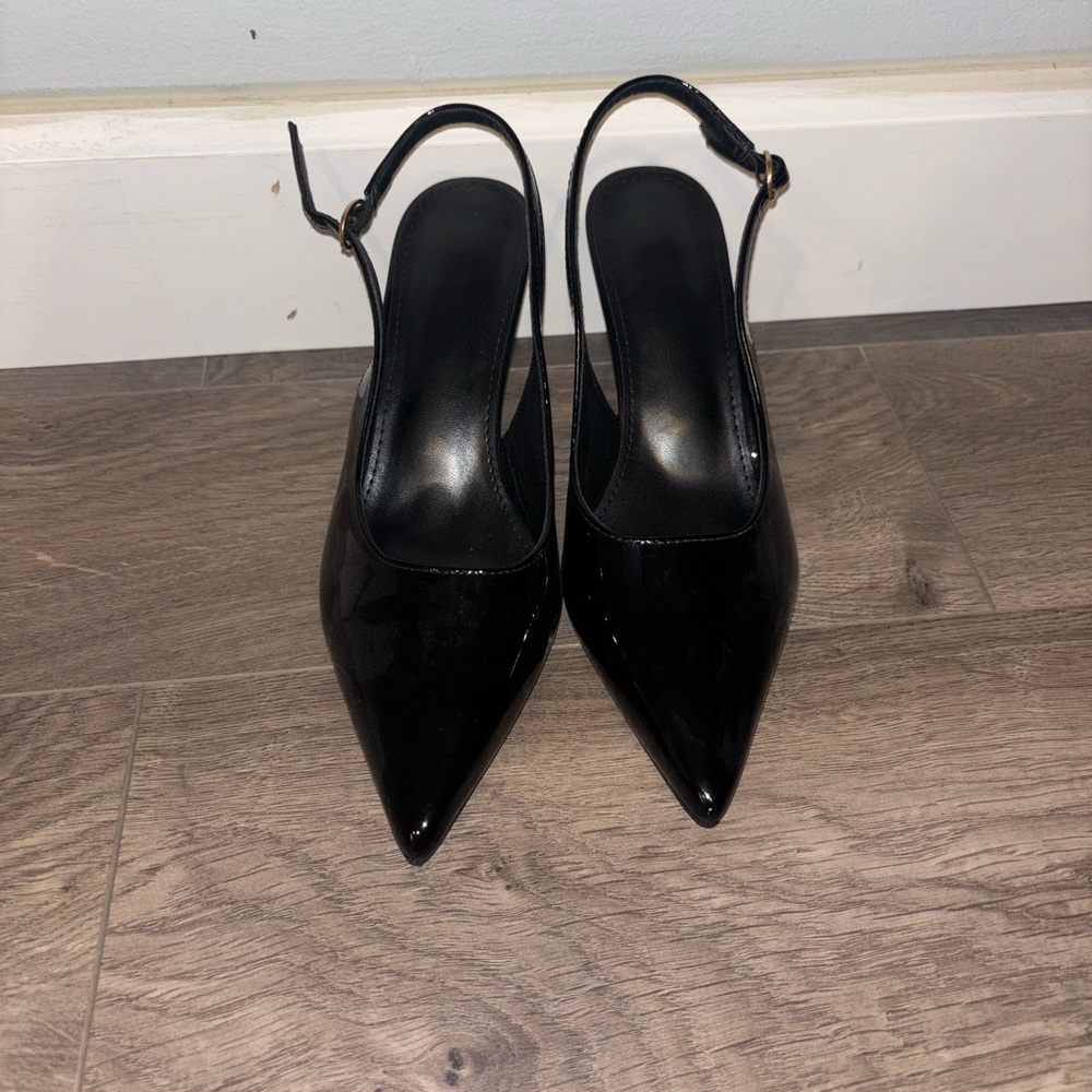 Elegant Black Slingback Heels